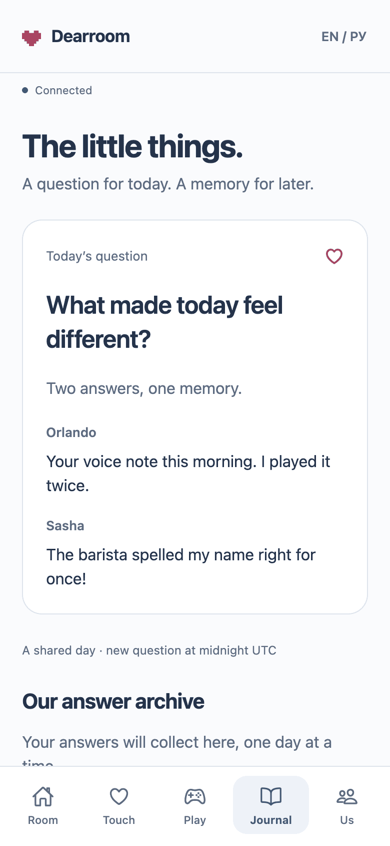 Today’s question, opened together